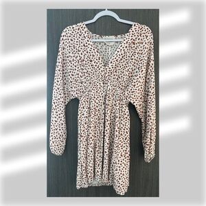 Savanna Jane Dress • Like New, Worn Once • Brown and White • Size S